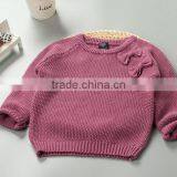Fashion Crew Neck Long Sleeve Baby Girls Sweater thumbnail-2
