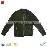 Spring Olive Green Denim Bomber Jacket Mens thumbnail-1