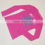 R&H Fashion Pink Girly Skull Designs With Long Sleeve Funny T-shirt for Girls thumbnail-1