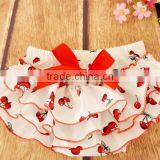 Wholesale Ruffle Diaper Covers Baby Cotton Bloomers Pink Ruffle Print Floral Bloomers thumbnail-4