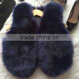 TJ-R-2 Simple Long Fur Style Cheap Fake Fur Vest for Women thumbnail-4
