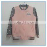 Wholesale children girls polyester baseball jackets girls long sleeve clothes sports jackets