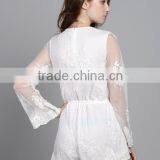 Runwaylover 5053 Deep V-neck Lace See-through Sexy Playsuit thumbnail-4