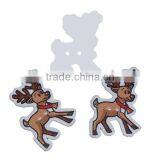 Wood Sewing Buttons Scrapbooking 2 Holes Christmas Reindeer Brown thumbnail-3