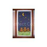 Manual Cartoon Patterned Roller Blind , Fire-retardant Fabric Blind
