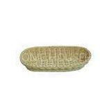 Moistureproof Biege Rattan Bread Basket Oval Shape Without Handle thumbnail-1