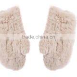 YR568 Winter warm Rex rabbit fur gloves