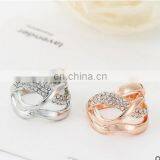White Gold Plated Rings Women Wedding Engagement Rings Fashion CZ Diamond Vintage Jewelry thumbnail-3