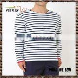 White Cotton Striped T-shirt From What we Sew Cotton 100% Machine Wash thumbnail-1