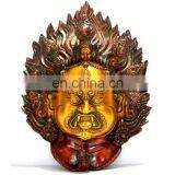 Statue Mahakala Buddha Tibet Buddhism Tibetan Vajrapani Old Wall Hanging Mask Home Vintage Art Ethnic Decorative Wholesale thumbnail-1