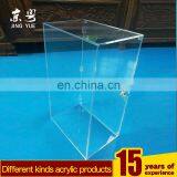 Clear square pmma acrylic plexiglass bin with lock acrylic box with lock