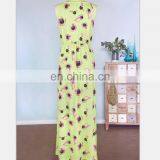 2019 Cotton Clothing Green Floral Printed Baby Summer Dresses Mother Daughter Matching Dresses thumbnail-4