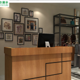 Antique Reception Counter Desk Solid Wood Table Checkout Counter thumbnail-5