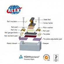 Tie Plate of High Speed WJ-8 Rail Fastening System for Ballastless Track With Shoulder thumbnail-2