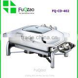 Hot Sale Restaurant & Hotel Supplies Stainless Steel Induction Chafing Dish With Glass Lid thumbnail-5