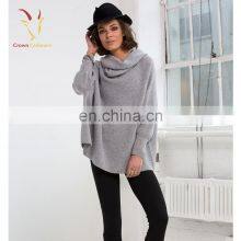 Cashmere Shawl Collar Fashion Poncho Plain Sweater Crochet Cardigan thumbnail-1