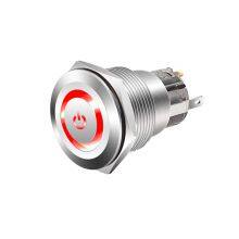 J&V 22MM White Wave Metal Switch Button