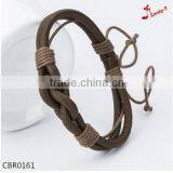 Good Quality Thin Real Leather Knit Bracelet 2016 thumbnail-1