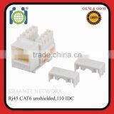 UTP Cat 6 Rj45 Keystone Jack 90 Degree