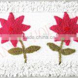 Floral Design Bath Mats Cotton Chenille Bath Mat