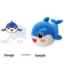 Promotion Stuffed Plush Toy Peluche Manufacturer Custon Doll Mascot Cute Logo Plushie Soft Plush Whale