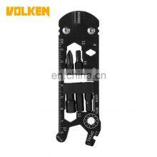 Ratcheting Keychain Pocket Multitool With Screwdriver Set, Stainless Steel RulerEDC Tool