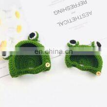 Hot Sale Woven Frog Pet Hats, Earwarmer Cute Bucket Frog Hat With Ruffles Vietnam Supplier Cheap Wholesale thumbnail-2
