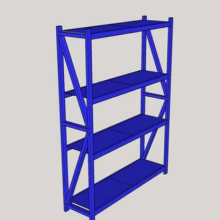 Industrial 4 Layers Metal Warehouse Storage Steel Long Span Rack With Medium Beam Duty Shelf thumbnail-3