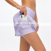 2 Pcs Pleated Tennis Skirt With Pockets Factory Sales High Quality Quick Dry Sports Shorts thumbnail-2