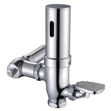 Surface mounted toilet foot flush valve