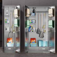 HN-H18 Janitorial Cabinet for Hospital, 180cm Height, Reinforced Cold Rolled Steel, With Ventilation&Drainage Basin-China Factory OEM/ODM thumbnail-5