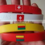 Custom silicone national flag bracelet