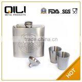 Hot Sale Stainless Steel Hip Flask With Telescopic Cup thumbnail-1