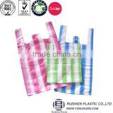 Striped HDPE Material T-shirt Packing Bag thumbnail-1