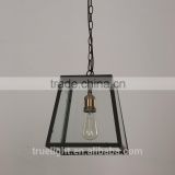 Industrial Vintage Glass Pendant metal Ceiling Lighting Fixture 1-Light china supplier