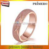 Hot Matte Titanium Steel 14k Rose Gold 1 Gram Plated Fashion Female Tail Ring Wedding Gift thumbnail-1