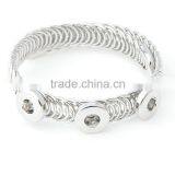 2015 Cheap 18mm Ginger Snap Button Bracelet DIY Button Charm Interchangeable Handmade Pulseras Snap Bracelets