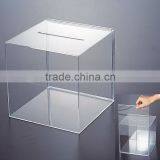 Clear Acrylic Donation Box With Lock,cube Box Made of Organic Glass thumbnail-4