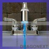 Romantic 3 LED RGB Color Light Electrified Water Glow Temperature Changing Sensor Sink Faucet Light