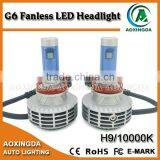 DC12-24V 3000lm G6 Led Head Light Canbus h9 All in One no Fan Auto Led Headlight Kit thumbnail-2