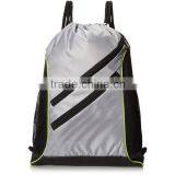 Durable Zippered Nylon Sports Canvas Drawstring Backpack Bag thumbnail-5