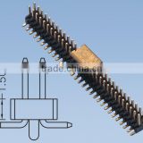Double Row SMT Type 1.27mm Pitch Pin Header Connector With Post
