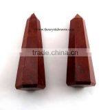 Red Jasper Wholesale Pencil 6 to 8 Facets Single Terminated Point Khambhat Gujarat India Crystal Waves