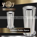 New Products Outdoor Stainless Steel Garden Garbage Trash Bin