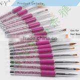 ANY Nail Art Crystal Extension Nails Building Design Rhinestone Acrylic Kolinsky Nail Brush thumbnail-5