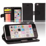 book style wallet leather mobile phone case cover for iphone 5C