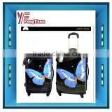 2015 China Factory Fashion Girls Butterfly Printing Abs pc Carry on Trolley Luggage Set for Travel Bag With Two Size 20'' 24'' thumbnail-1