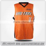 Custom Sublimation Reversible Basketball Uniform High Quality Jerseys thumbnail-1