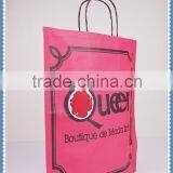 Eco Friendly&economic Red Printed Kraft Paper Bag With Twisted Patch Handle for Costemic thumbnail-2