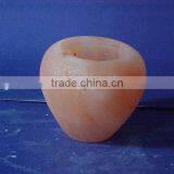 Handmade Rock Apple Crystal Himalayan Salt Candle Holder